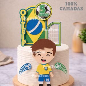 TOPO DE BOLO BRASIL MENINO ARQUIVO DE CORTE