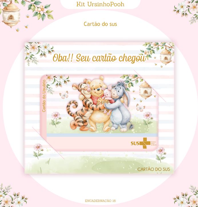 CADERNETA URSINHO POOH COMBO DIGITAL COMPLETO - Imagem 5