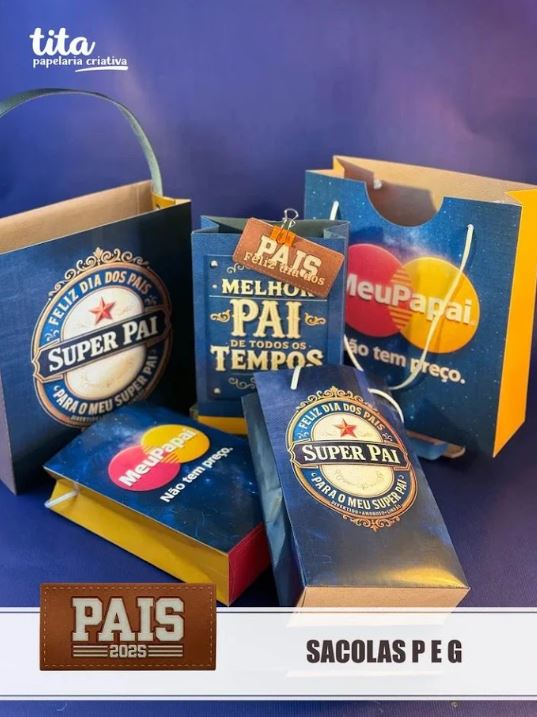 DIA DOS PAIS - SACOLAS ARQUIVO DE CORTE