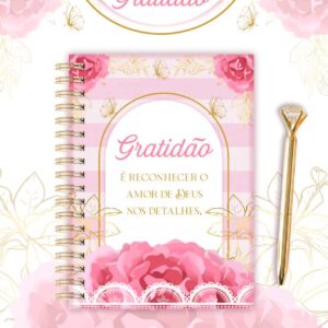 CADERNO FLORAL ROSA - ARQUIVO DIGITAL